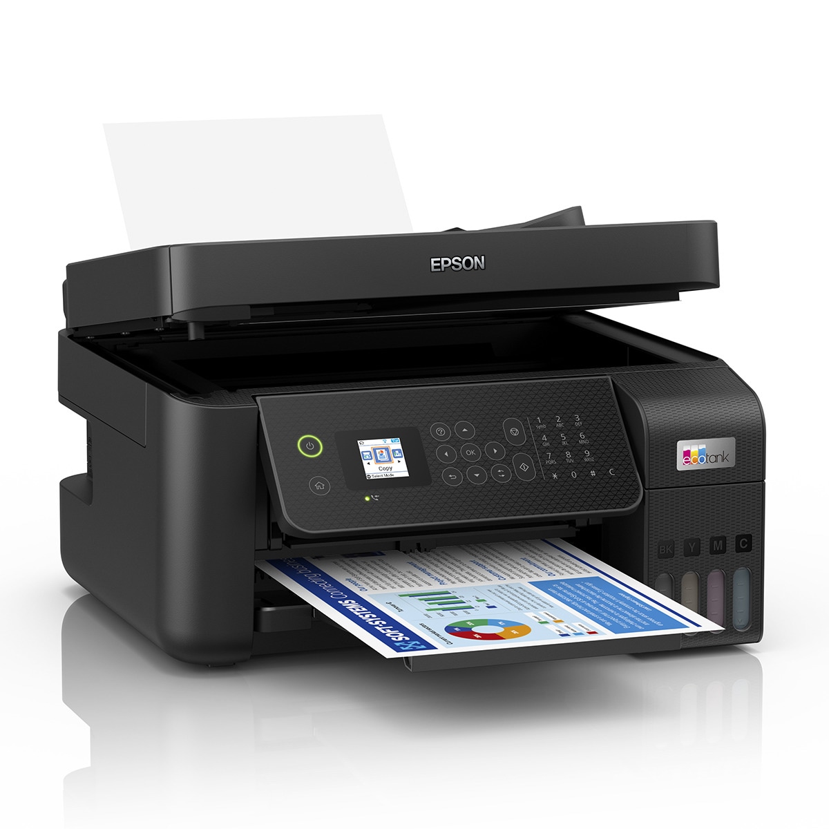 Impresora Multifunción rellenable tinta Epson EcoTank ET-4800, Fax, Wi-Fi Negro-3