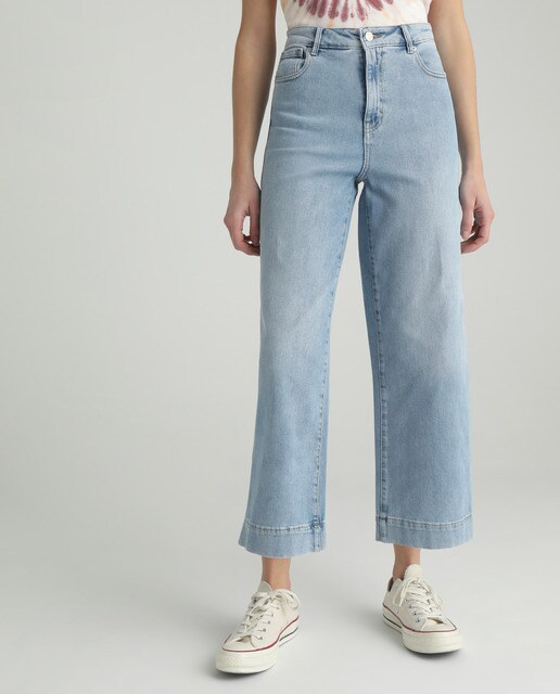 Vaquero wide leg crop · Green Coast · El Corte Inglés