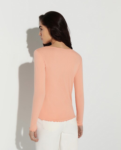 Camiseta de mujer manga larga cuello redondo · Easy Wear · El Corte Inglés
