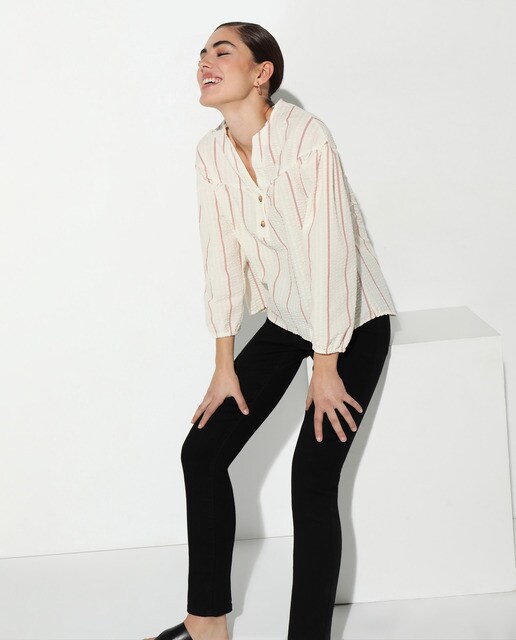 Blusa de mujer de rayas y manga larga · Easy Wear · El Corte Inglés