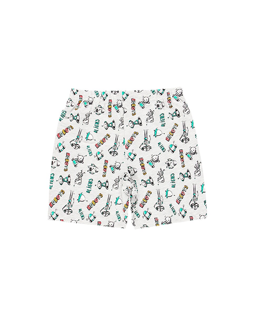 Bermudas felpa ganga elásticas de criança cinzento Gris-6