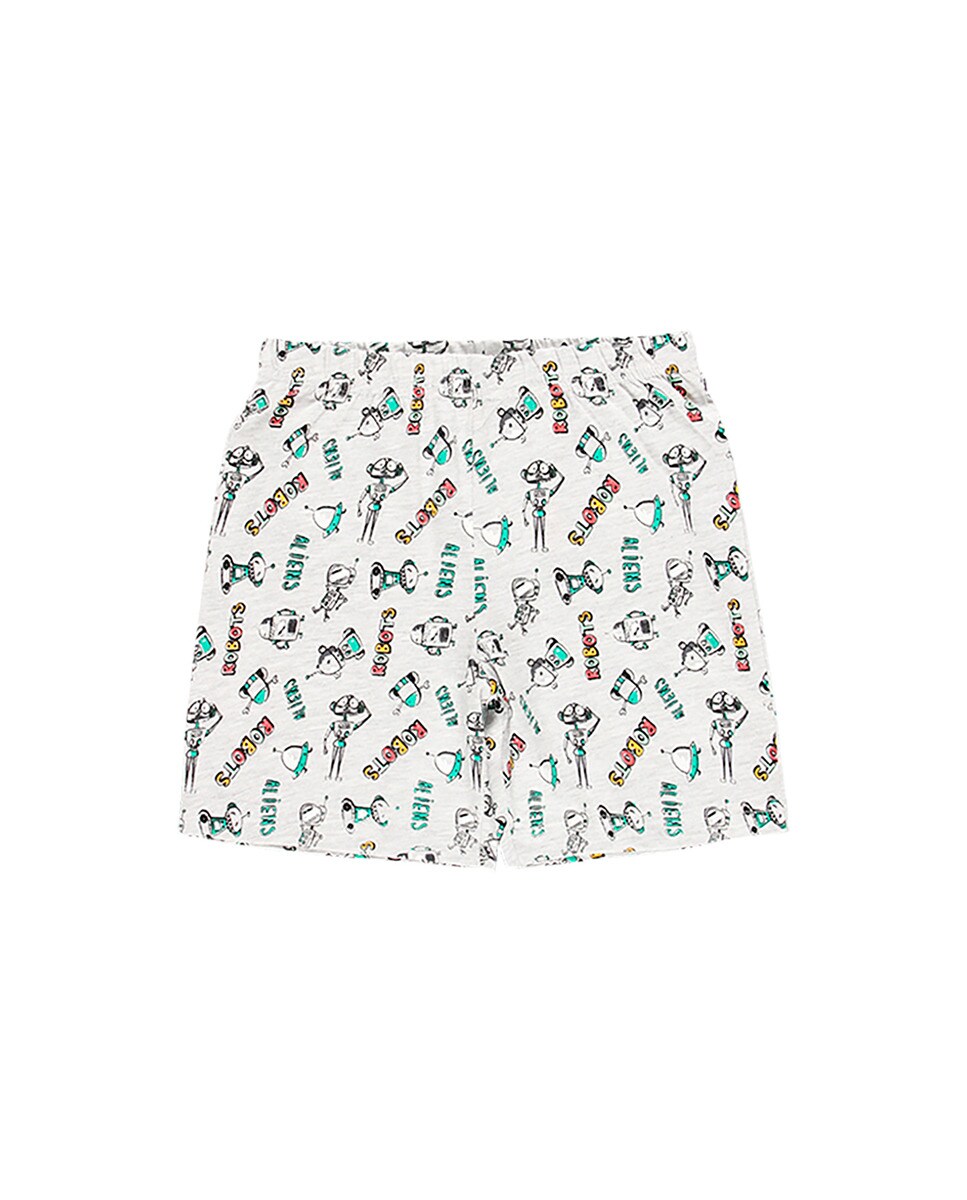 Bermudas felpa ganga elásticas de criança cinzento Gris-5