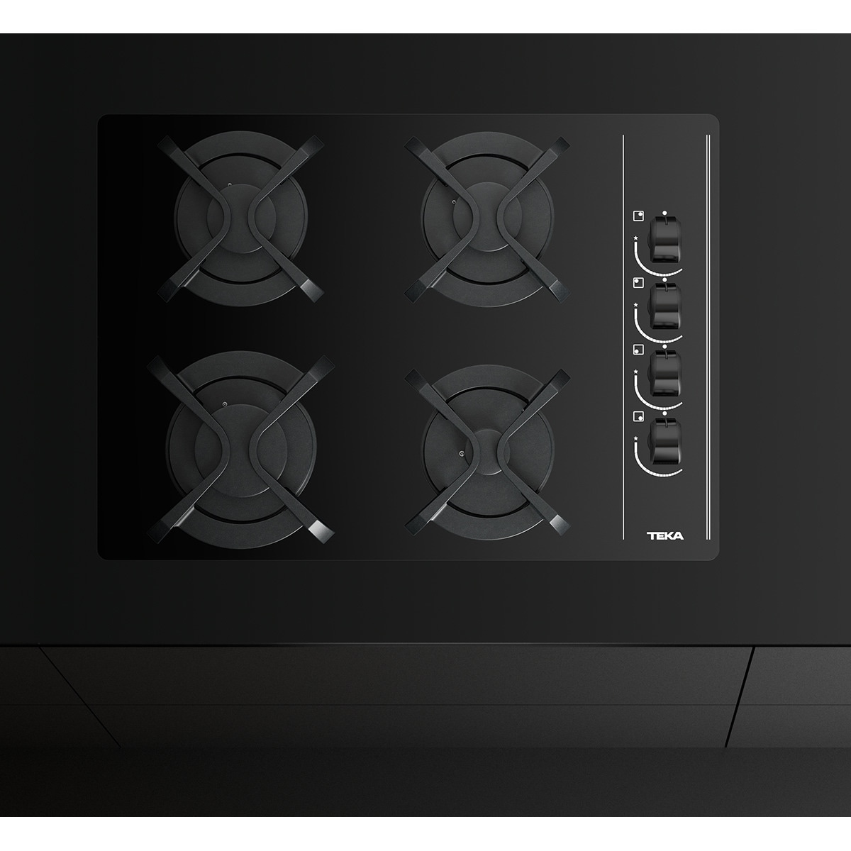 Placa gas Teka 4 quemadores - GBC64003 KBA BK · Teka · El Corte Inglés