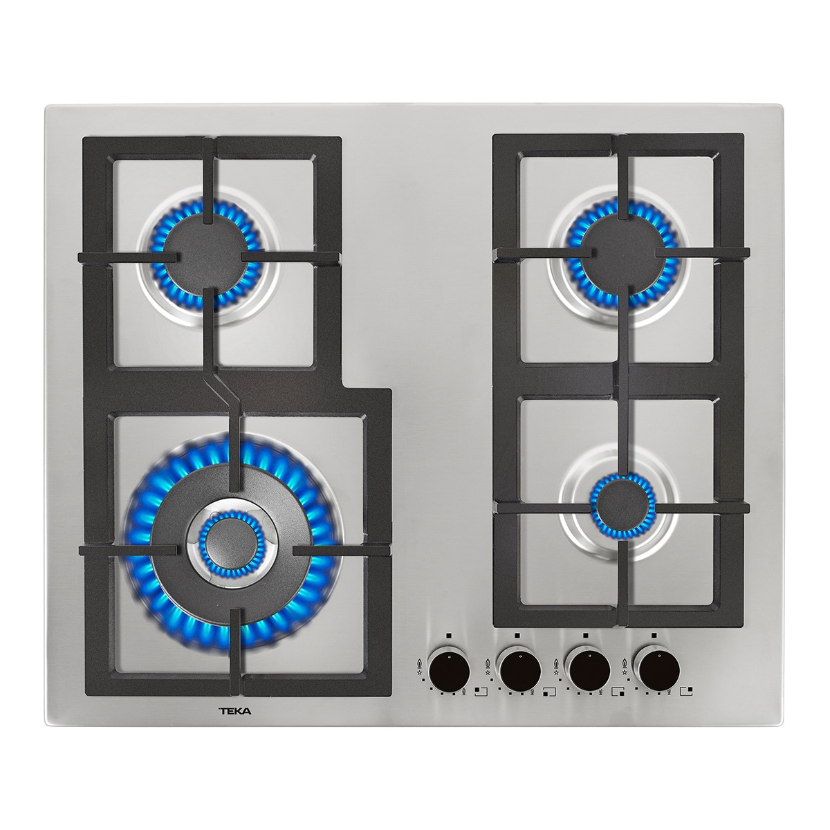 Placa gas Teka 4 quemadores - EFX 60.1 4G AI Inox-1
