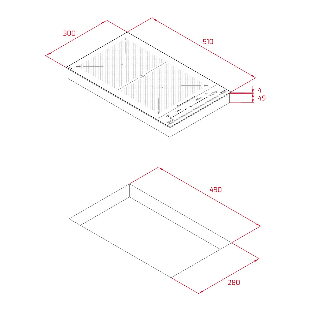 Placa modular inducción Teka 2 zonas de cocción - IZF32400 MSP BK Negro-2