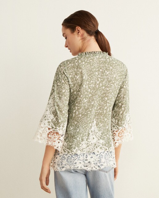 Blusa encaje guipur · Southern Cotton · El Corte Inglés