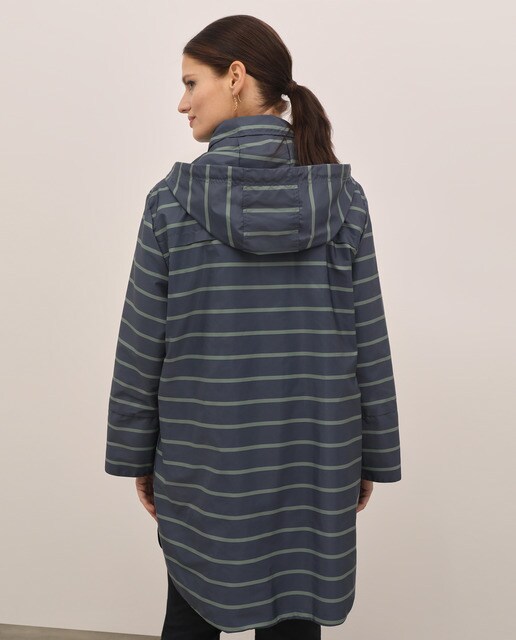 Chubasquero largo de mujer talla grande rayas · Couchel · El Corte Inglés