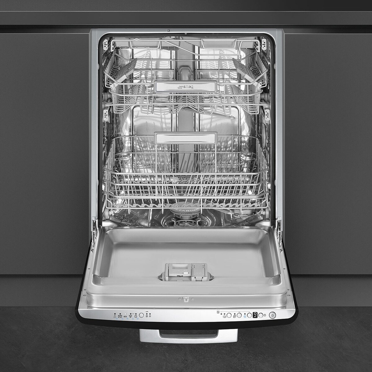 Máquina de Lavar Loiça Sob Bancada Smeg Anni 50 STFABBL3 Sistema de Lavagem Planetário, de 13 Talheres e de 60 cm - Preto Polido Preto-2