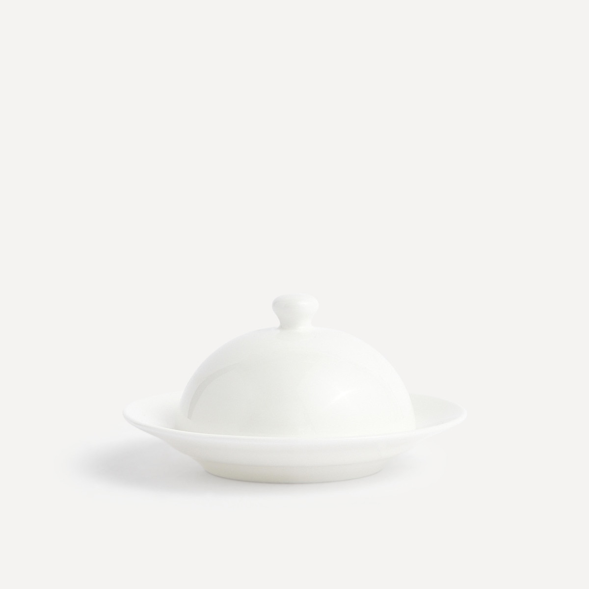 El Corte Inglés - Mantequera Redonda Bone China Essential Inglés Blanco En Oferta El Corte Inglés - Mantequera Redonda Bone China Essential Inglés Blanco