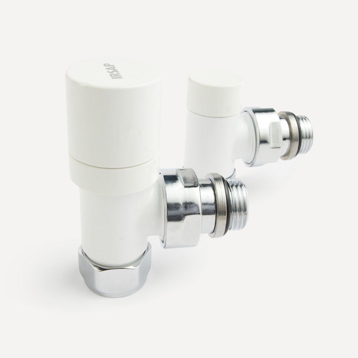 Kit de válvulas bitubo e conexões para toalheiro secador Branco-2
