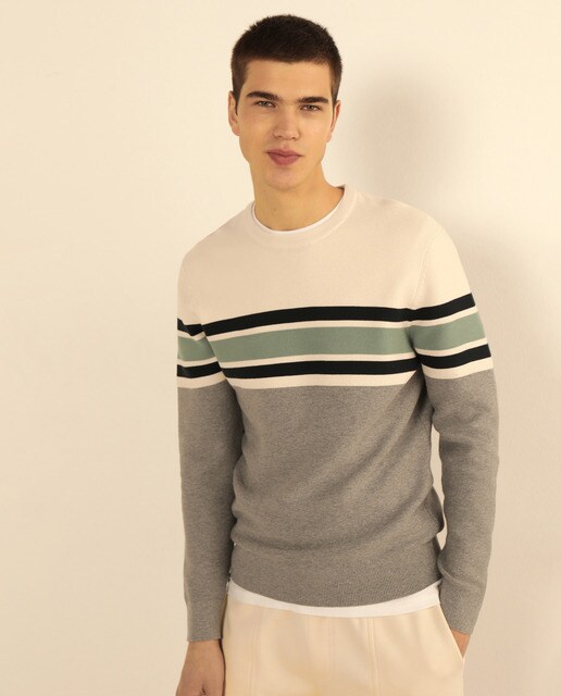 Jersey de hombre verde con cuello caja · Studio Classics · El Corte Inglés