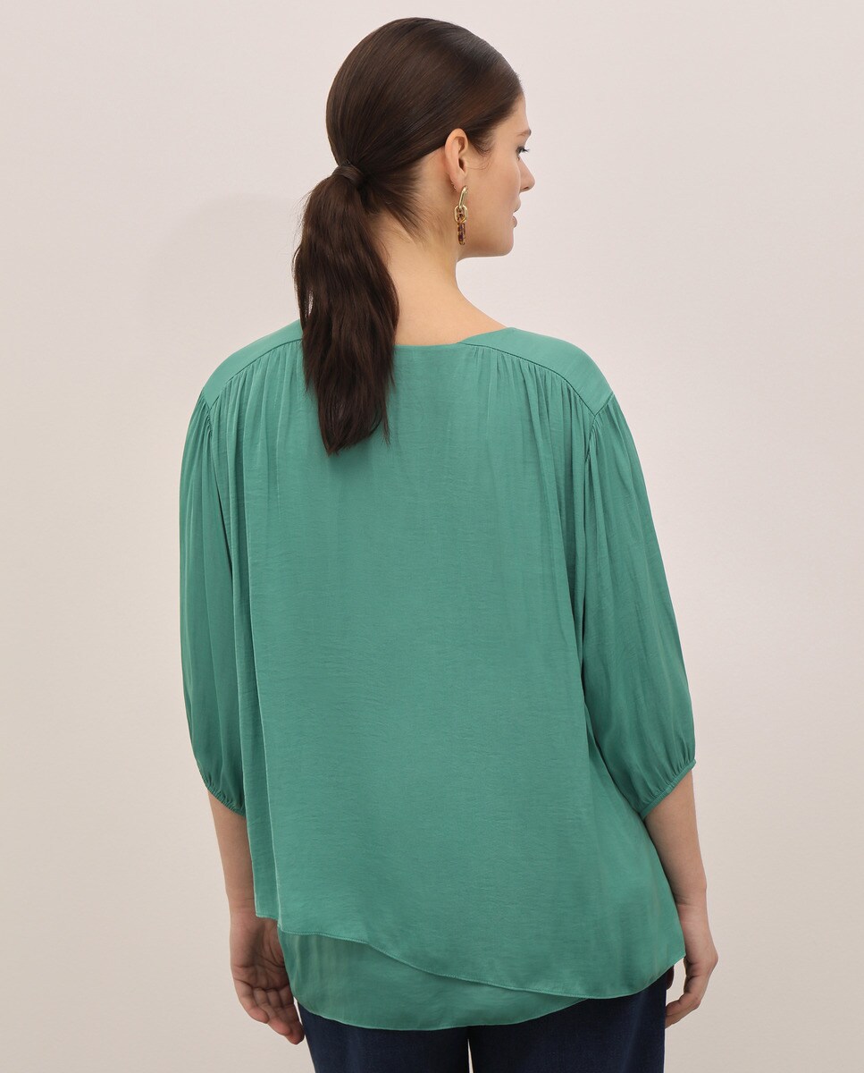 Blusa de mujer talla grande con botones · Couchel · El Corte Inglés