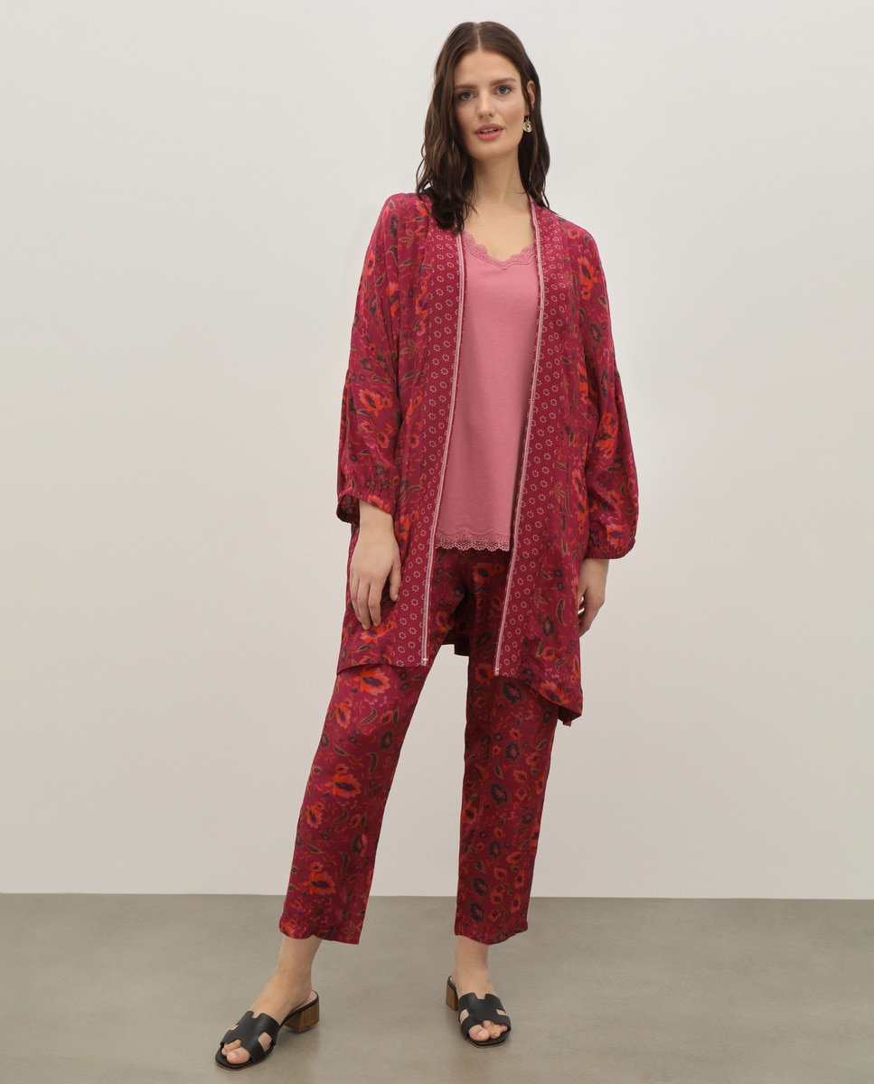 Kimono de mujer talla grande estampado floral · Couchel · El Corte Inglés
