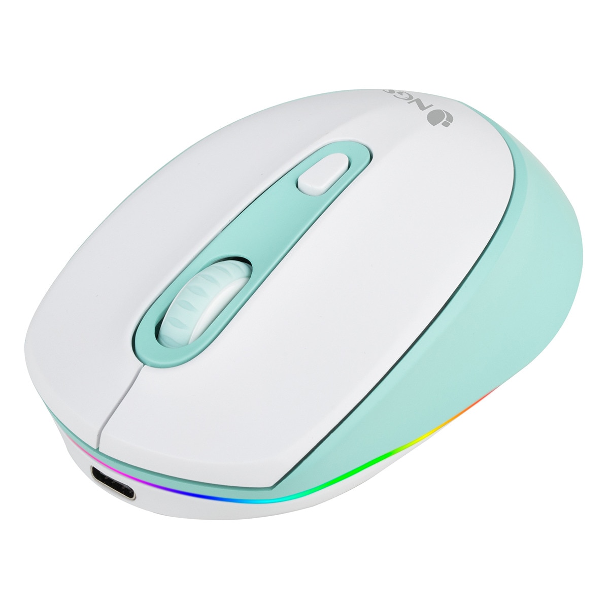 Ratón óptico inalámbrico NGS SMOG MINT-RB Multidispositivo con iluminación LED Verde / Blanco-4