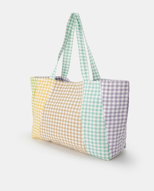 Bolso shopper de mujer patchwork vichy multicolor · Easy Wear · El Corte  Inglés
