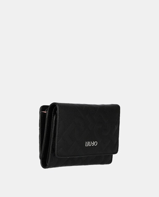 Cartera pequeña en negro con grabado de la marca · Liu Jo · El Corte Inglés