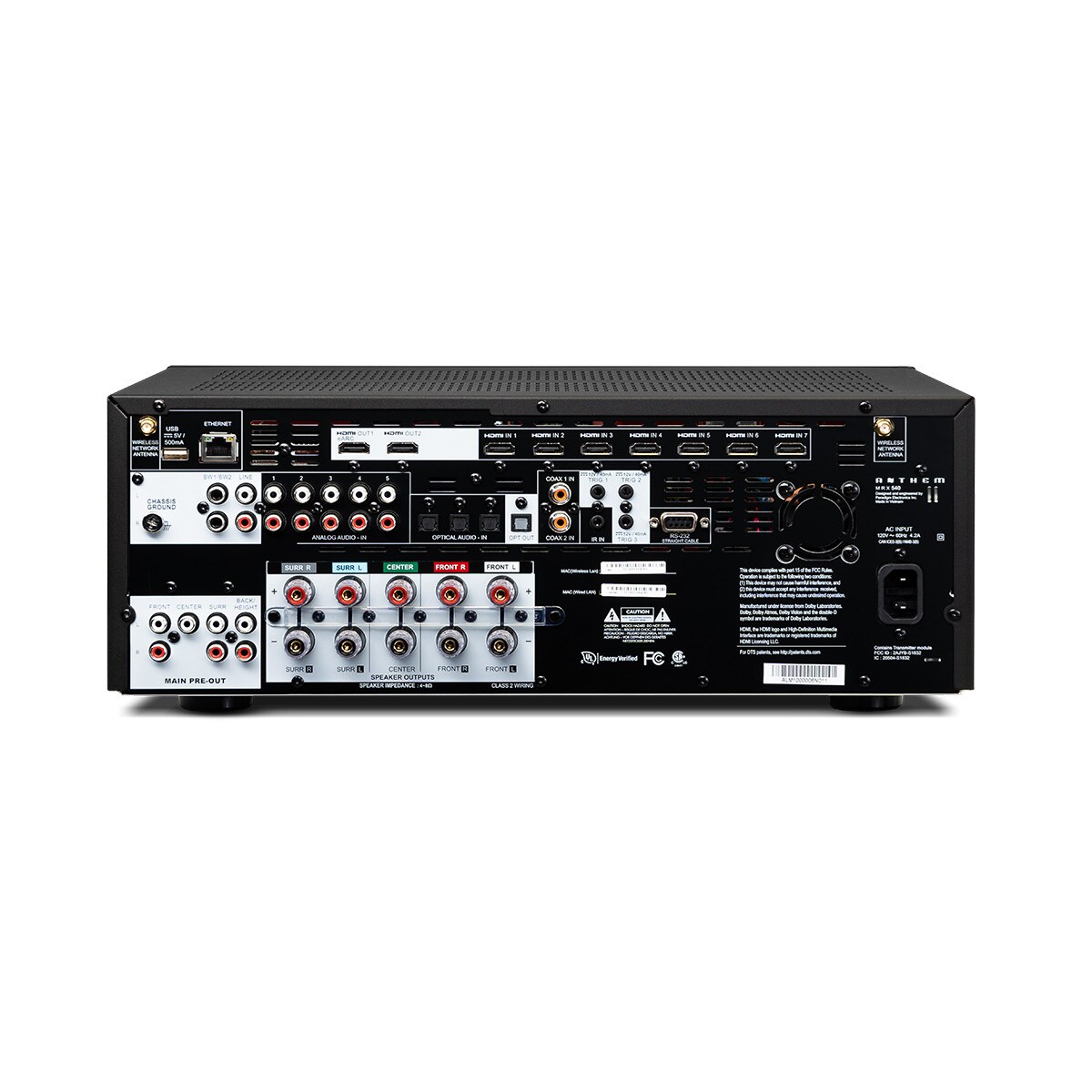 Receptor A/V Anthem MRX 540, Dolby Atmos, 7.2 Negro-5