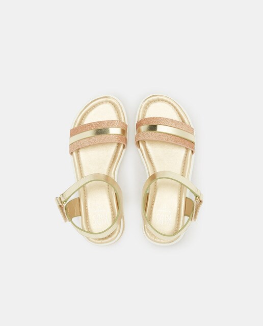 Sandalias de niña en color plata con cierre adherente · Kids El Corte Inglés  · El Corte Inglés
