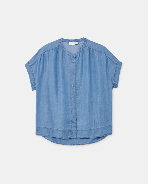 Camisa vaquera de mujer cuello mao · Woman El Corte Inglés · El Corte Inglés