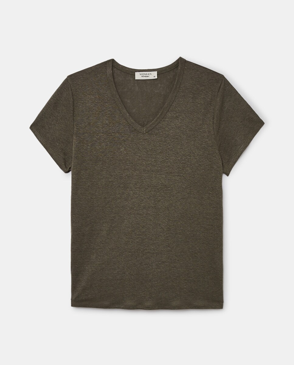 Camiseta de mujer 100 % lino · Woman El Corte Inglés · El Corte Inglés