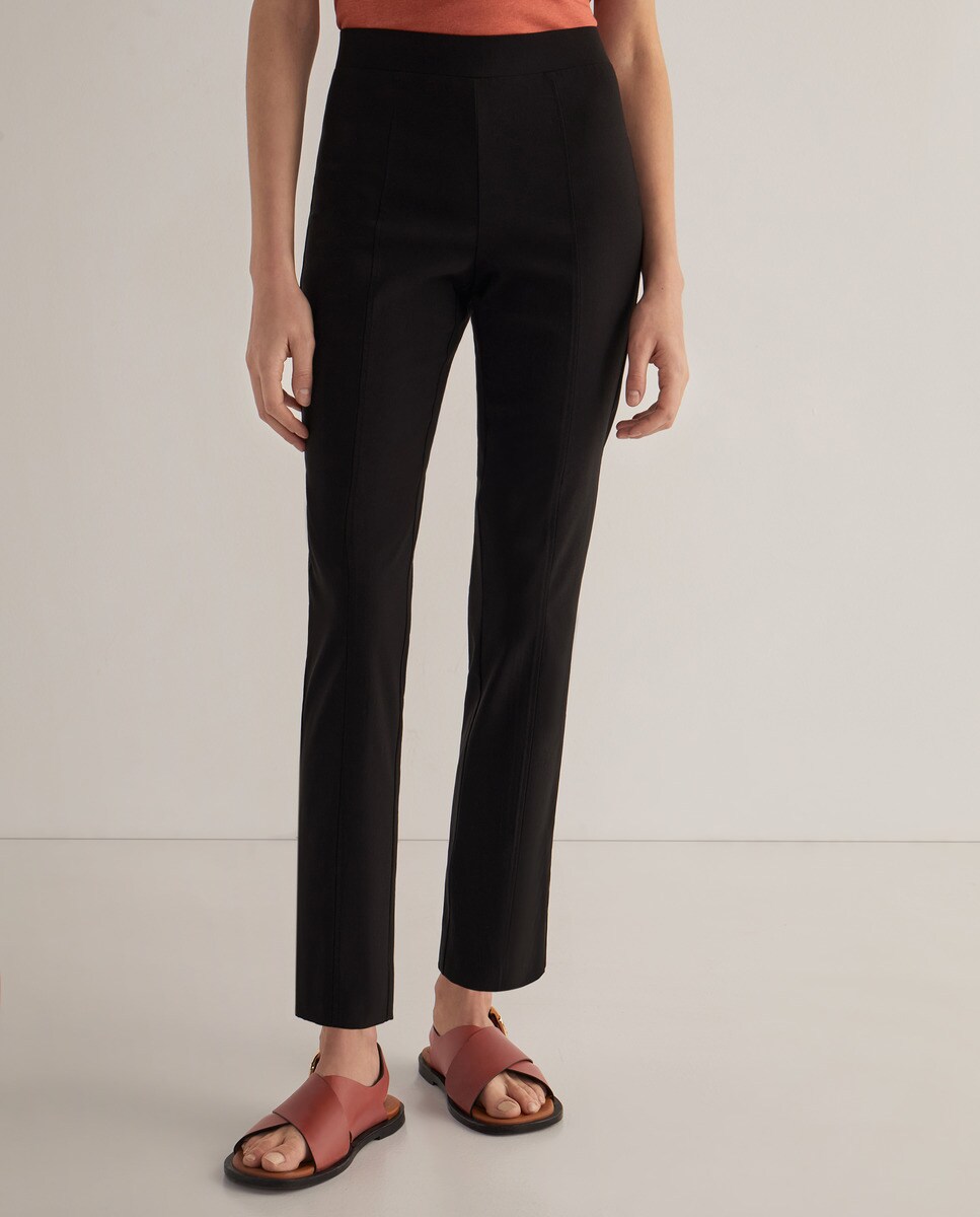 Pantalón recto cintura elástica · Woman El Corte Inglés · El Corte Inglés