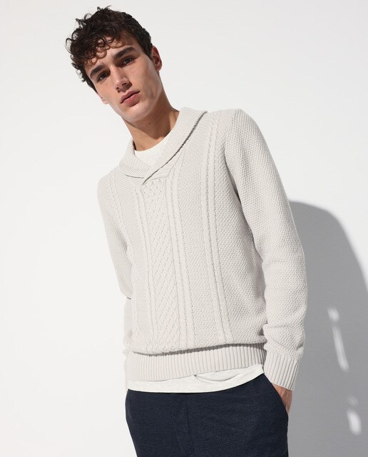 Jersey de hombre crudo con cuello smoking · Easy Wear · El Corte Inglés