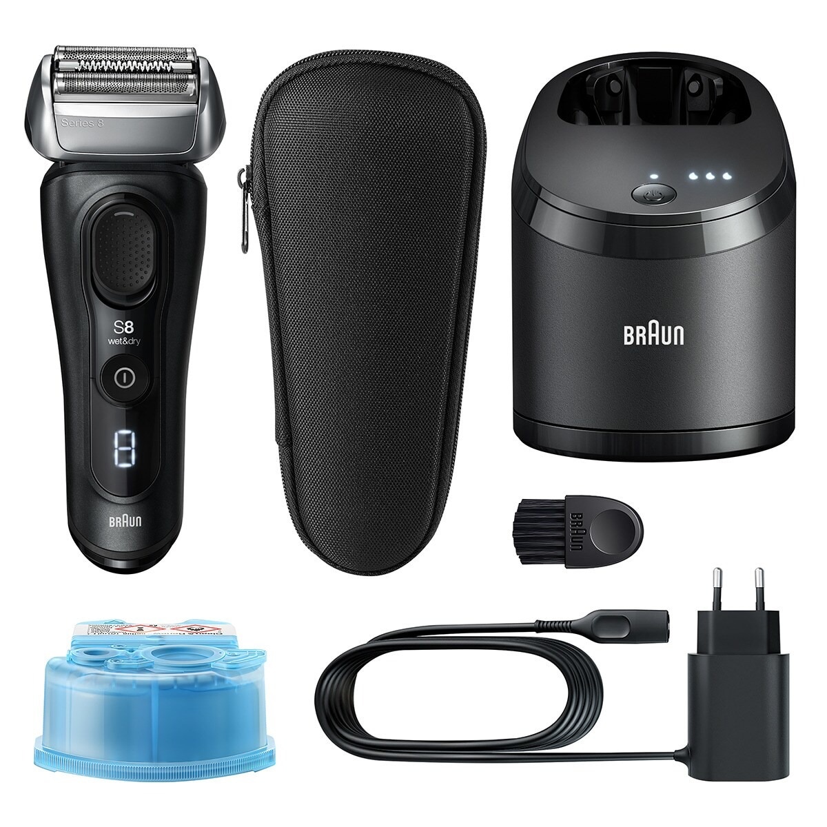 Imagem 0 de Máquina de Barbear Braun Séries S8 8460c System Wet&Dry - Preto