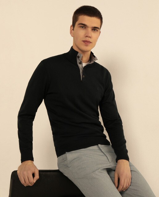 Jersey de hombre azul marino con cuello alto · Studio Classics · El Corte  Inglés