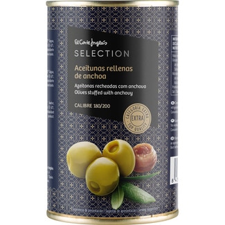 aceitunas rellenas de anchoa lata 150 g neto escurrido - El Corte Ingles Selection