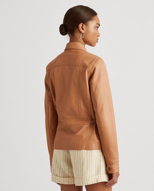 Cazadora de mujer motera de piel de cordero · Lauren Ralph Lauren · El  Corte Inglés