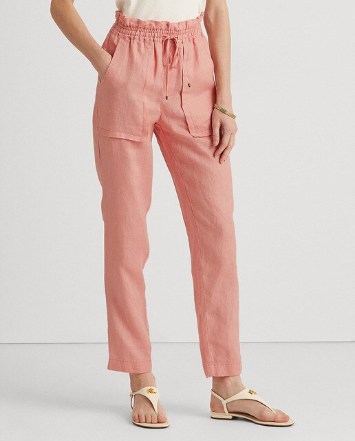 Pantalón de mujer ancho de lino · Lauren Ralph Lauren · El Corte Inglés
