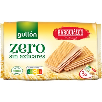galletas de barquillo de vainilla sin azúcares paquete 180 g - Gullon Zero