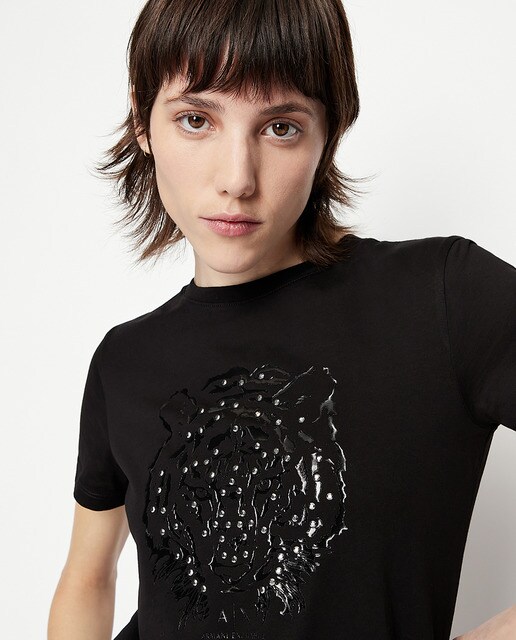 Camiseta de mujer bordado tigre · Armani Exchange · El Corte Inglés