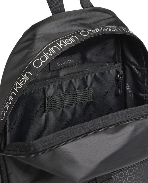 Mochila de piel en negro con cremallera · Calvin Klein · El Corte Inglés