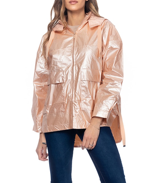 Imagen 0 de Chaqueta cortavientos con capucha salmón