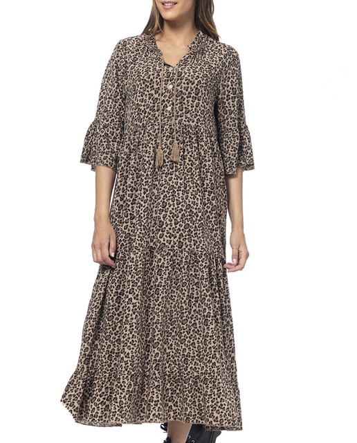 Imagen 0 de Vestido largo marrón