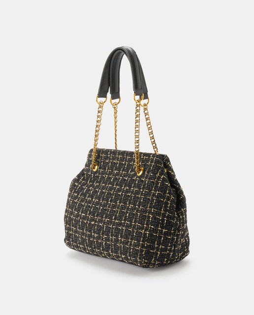 Bolso shopper de tweed en tonos marrones · LT · El Corte Inglés