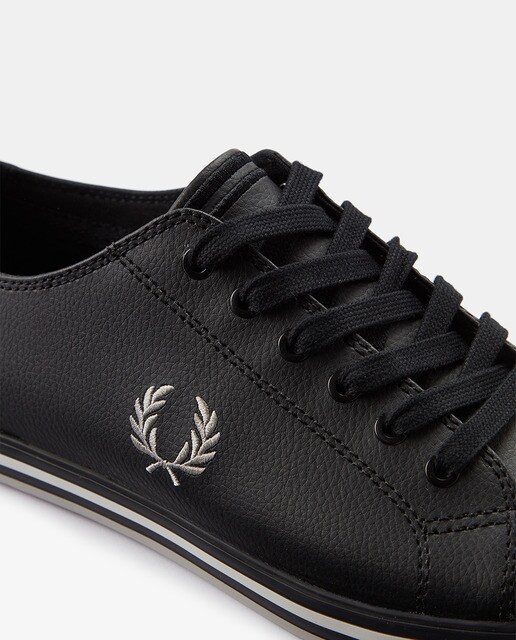 Zapatillas de hombre en piel de color negro con cordones · FRED PERRY · El  Corte Inglés