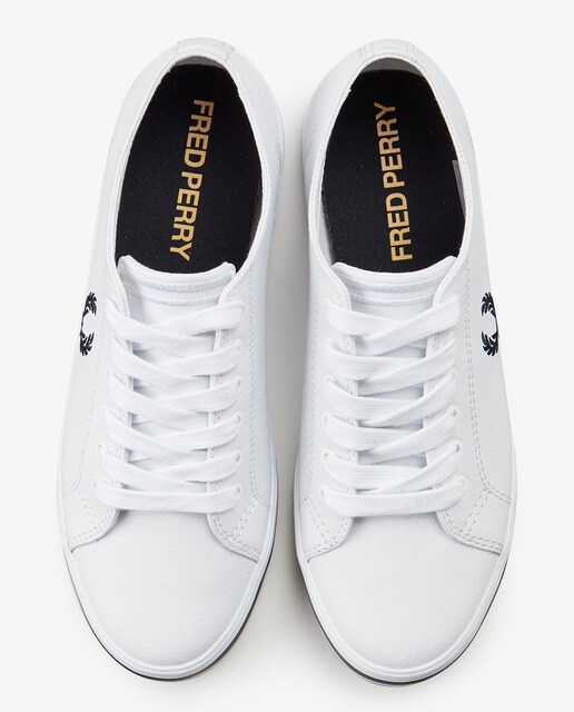 Zapatillas de hombre en piel de color blanco con cordones · FRED PERRY · El  Corte Inglés