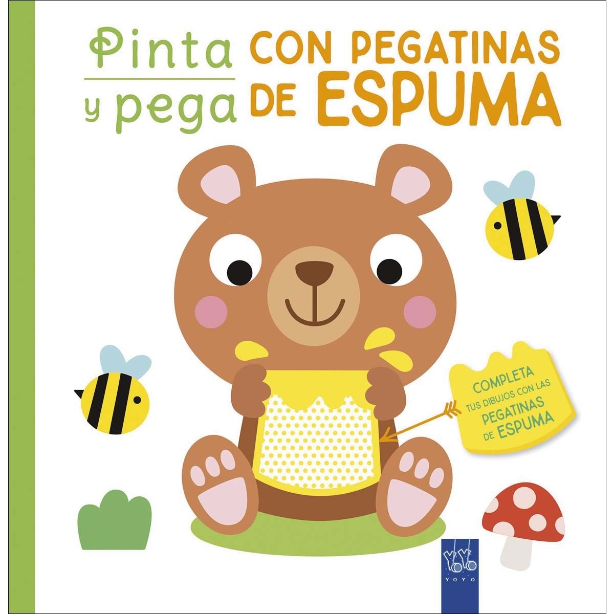 Imagem 0 de Pinta y pega con pegatinas de espuma. Verde (Capa mole com abas)
