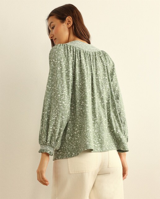 Blusa de mujer Southern Cotton manga larga nido de abeja · Southern Cotton  · El Corte Inglés