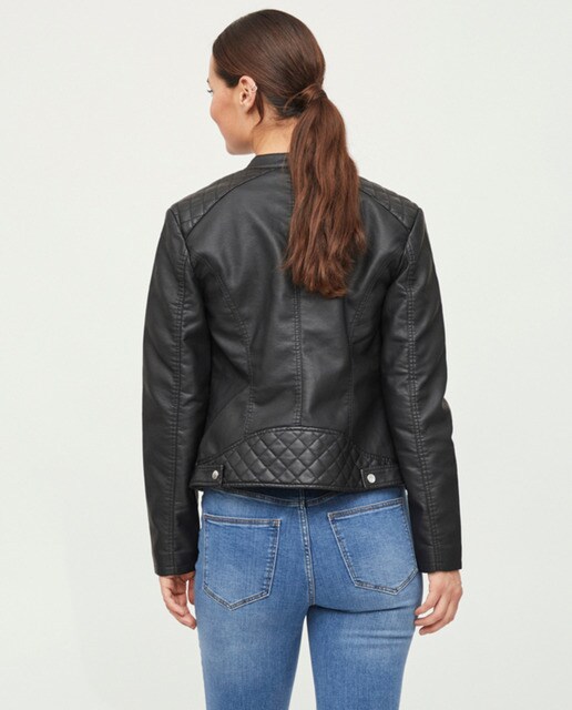 Cazadora biker de mujer efecto piel · Vila · El Corte Inglés