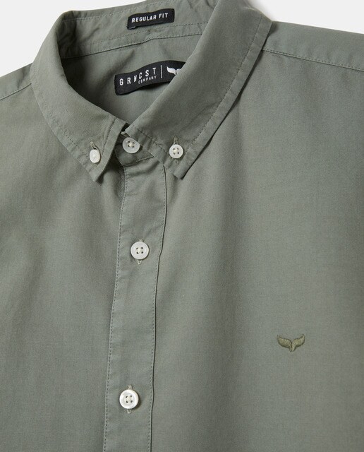 Camisa Oxford de hombre regular lisa verde · Green Coast · El Corte Inglés