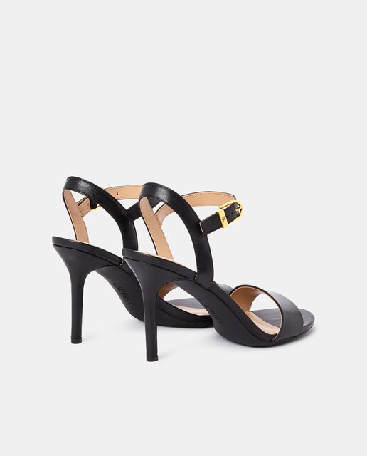 Sandalias de tacón de mujer en piel de color negro · Lauren Ralph Lauren ·  El Corte Inglés