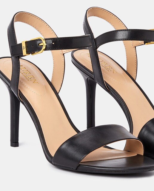 Sandalias de tacón de mujer en piel de color negro · Lauren Ralph Lauren · El  Corte Inglés