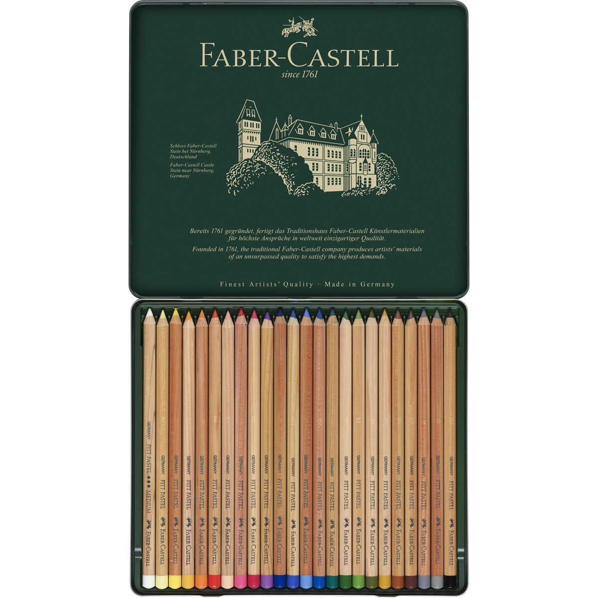 Estojo de Metal com 24 Lápis Pastel Pitt Multicolor-2