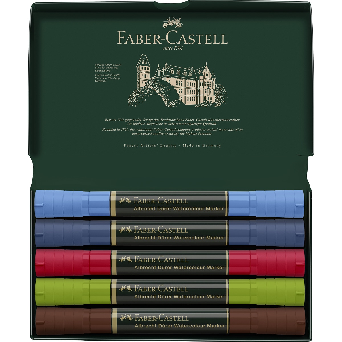 Pack con 5 marcadores Acuarelables Albert Dürer Esbozos Urbanos Faber-Castell Multicolor-2