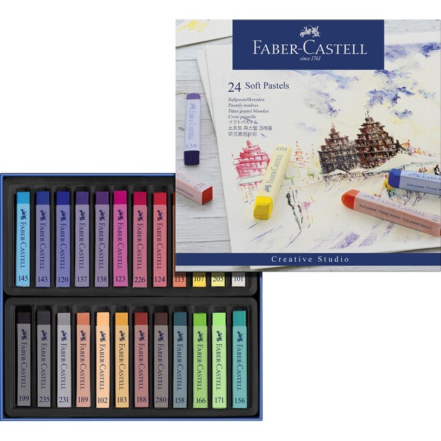 Imagen 0 de Estuche con 24 Pasteles Blandos Faber-Castell