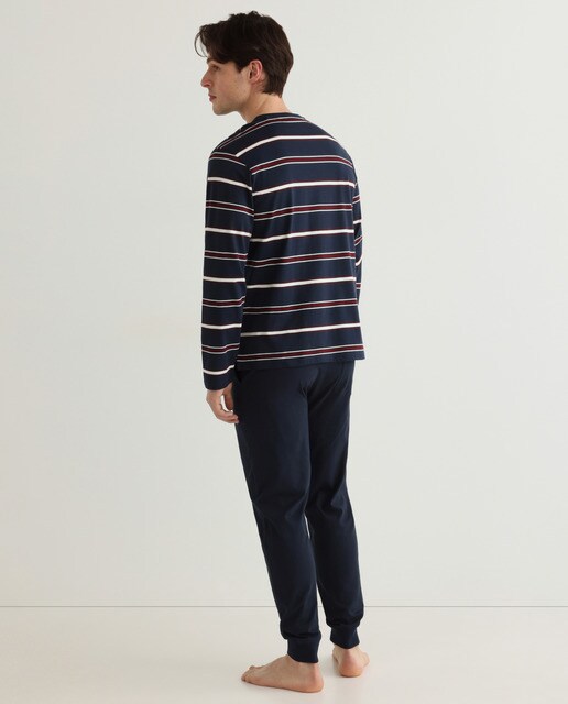 Pijama largo de hombre de punto azul · Dustin · El Corte Inglés
