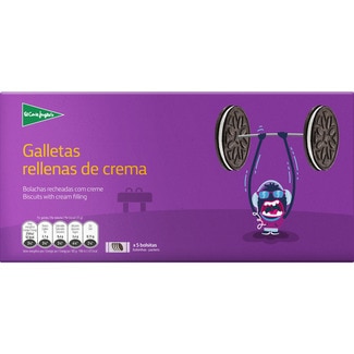 galletas rellenas de crema 5 bolsitas con 4 galletas estuche 220 g - El Corte Ingles